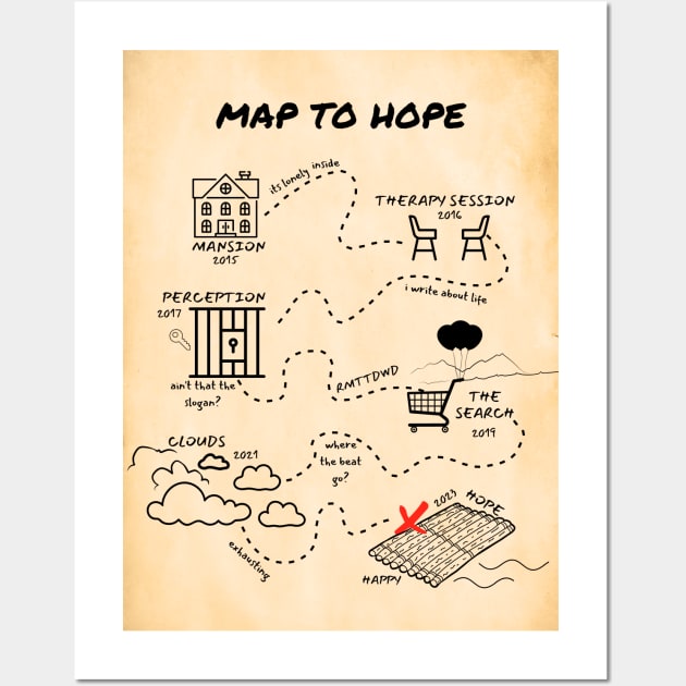 Map to Hope by NF Wall Art by Lottz_Design 